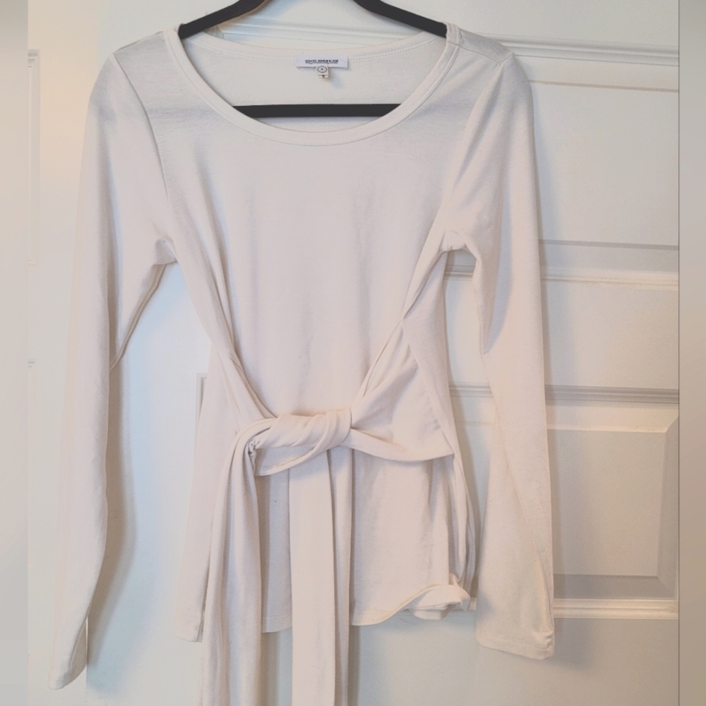 Good American long sleeve tie top